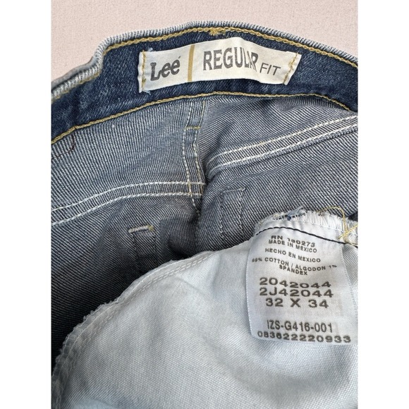 Lee Regular Fit Straight Leg Jeans Mens 32x34 Stretch Denim Work Casual NWT - Picture 8 of 8